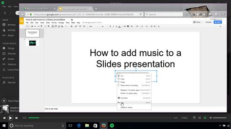 how to put music on a google slide and enhance the presentation with visual elements